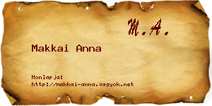 Makkai Anna névjegykártya